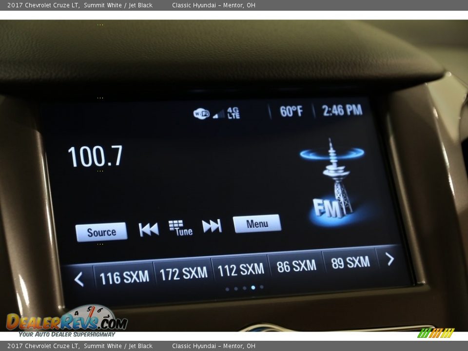 2017 Chevrolet Cruze LT Summit White / Jet Black Photo #11