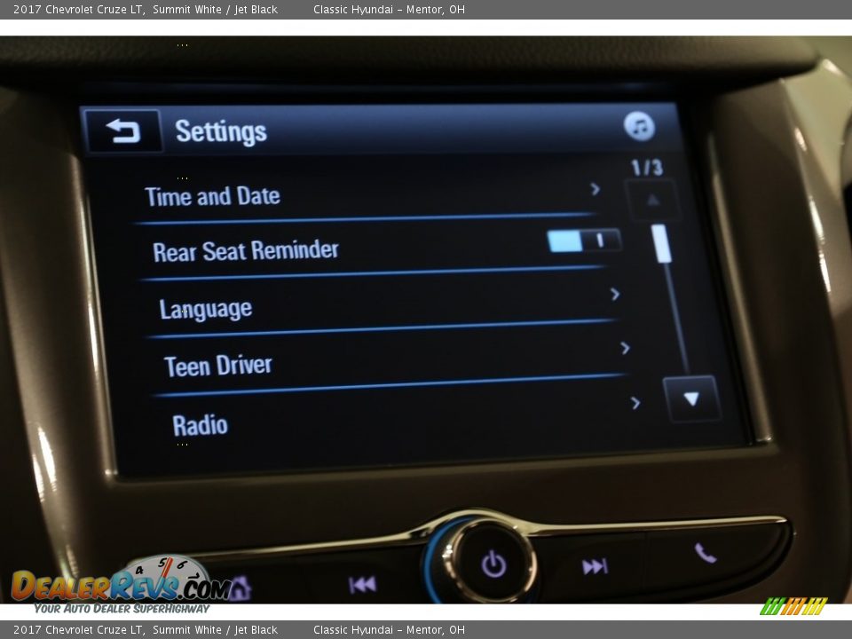 2017 Chevrolet Cruze LT Summit White / Jet Black Photo #13
