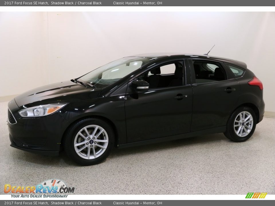 2017 Ford Focus SE Hatch Shadow Black / Charcoal Black Photo #3