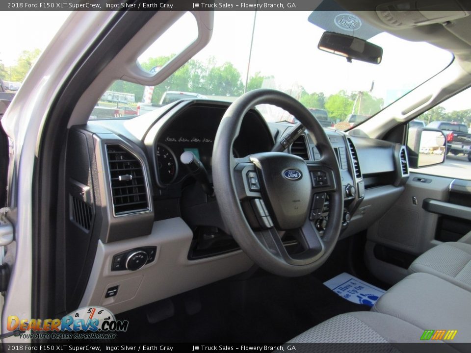2018 Ford F150 XLT SuperCrew Ingot Silver / Earth Gray Photo #18