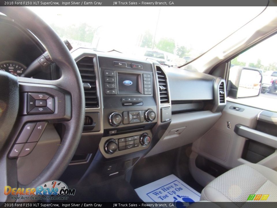 2018 Ford F150 XLT SuperCrew Ingot Silver / Earth Gray Photo #19