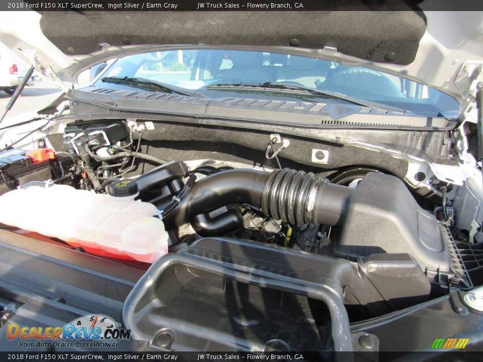 2018 Ford F150 XLT SuperCrew Ingot Silver / Earth Gray Photo #35