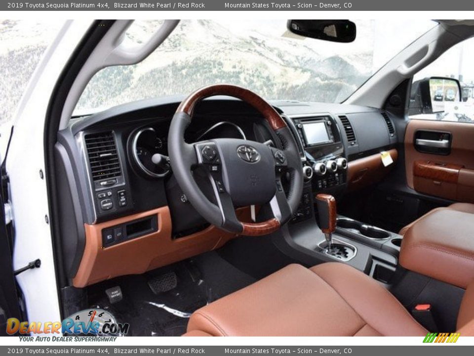 Red Rock Interior - 2019 Toyota Sequoia Platinum 4x4 Photo #5