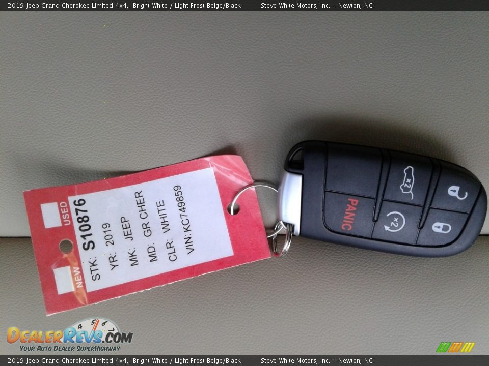 2019 Jeep Grand Cherokee Limited 4x4 Bright White / Light Frost Beige/Black Photo #35