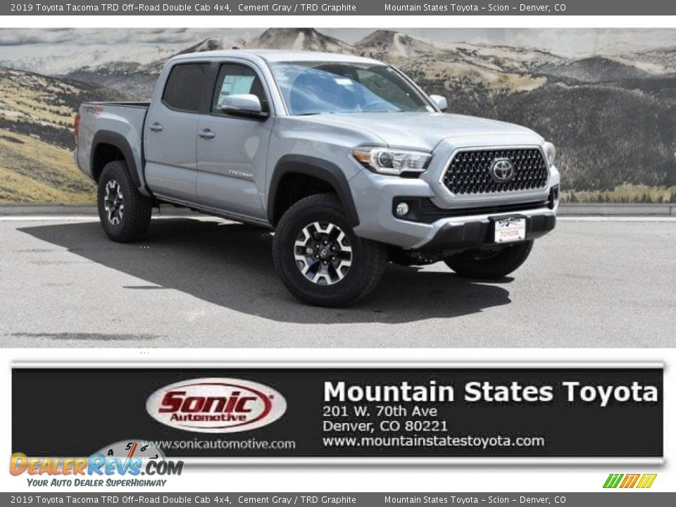 2019 Toyota Tacoma TRD Off-Road Double Cab 4x4 Cement Gray / TRD Graphite Photo #1
