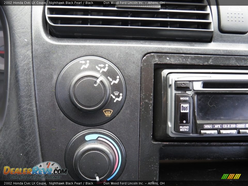 2002 Honda Civic LX Coupe Nighthawk Black Pearl / Black Photo #3
