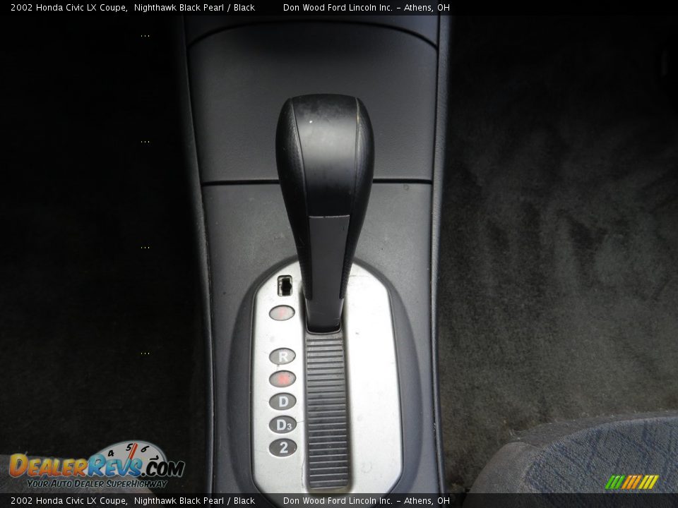 2002 Honda Civic LX Coupe Nighthawk Black Pearl / Black Photo #5