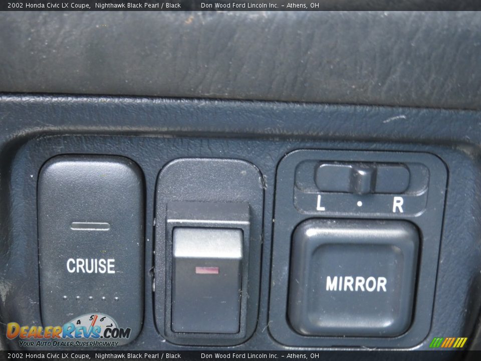 2002 Honda Civic LX Coupe Nighthawk Black Pearl / Black Photo #9