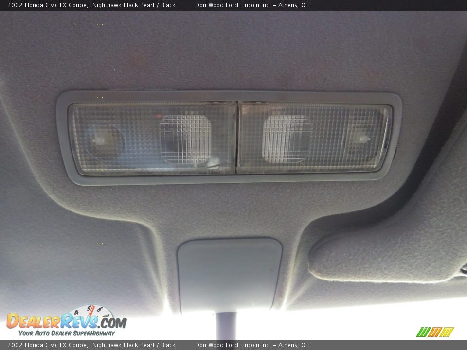 2002 Honda Civic LX Coupe Nighthawk Black Pearl / Black Photo #10