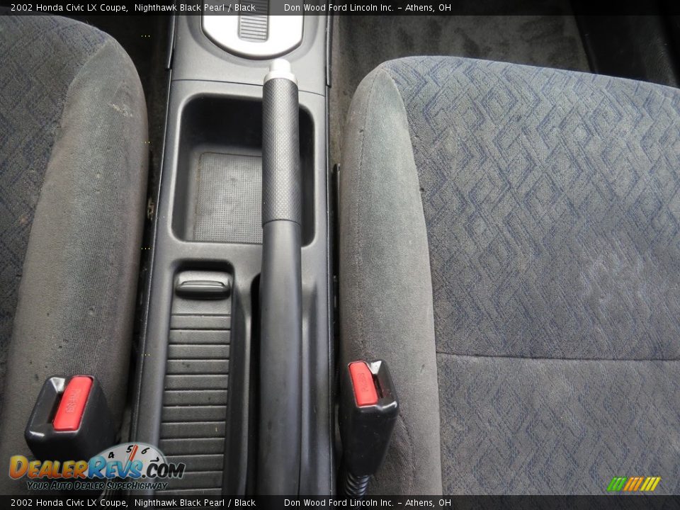2002 Honda Civic LX Coupe Nighthawk Black Pearl / Black Photo #11