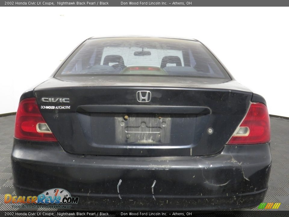 2002 Honda Civic LX Coupe Nighthawk Black Pearl / Black Photo #23