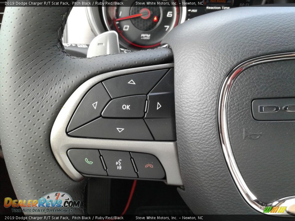 2019 Dodge Charger R/T Scat Pack Pitch Black / Ruby Red/Black Photo #17