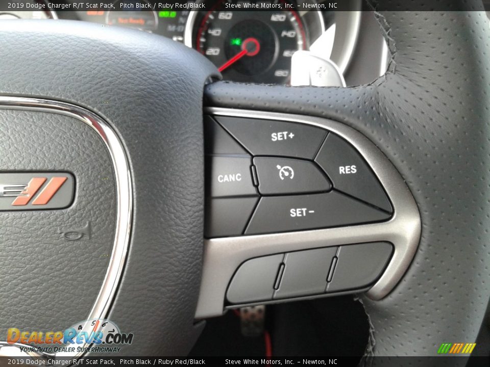 2019 Dodge Charger R/T Scat Pack Pitch Black / Ruby Red/Black Photo #18