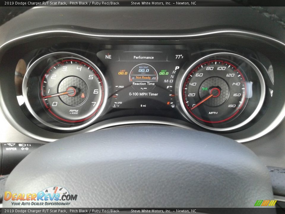 2019 Dodge Charger R/T Scat Pack Pitch Black / Ruby Red/Black Photo #19