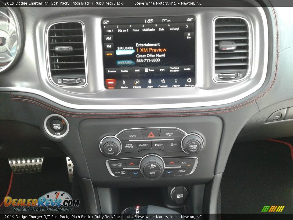 2019 Dodge Charger R/T Scat Pack Pitch Black / Ruby Red/Black Photo #20