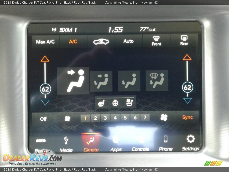 2019 Dodge Charger R/T Scat Pack Pitch Black / Ruby Red/Black Photo #23