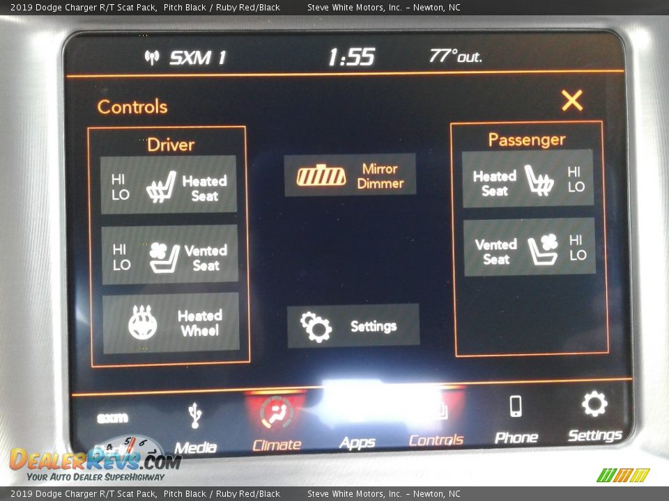 2019 Dodge Charger R/T Scat Pack Pitch Black / Ruby Red/Black Photo #24