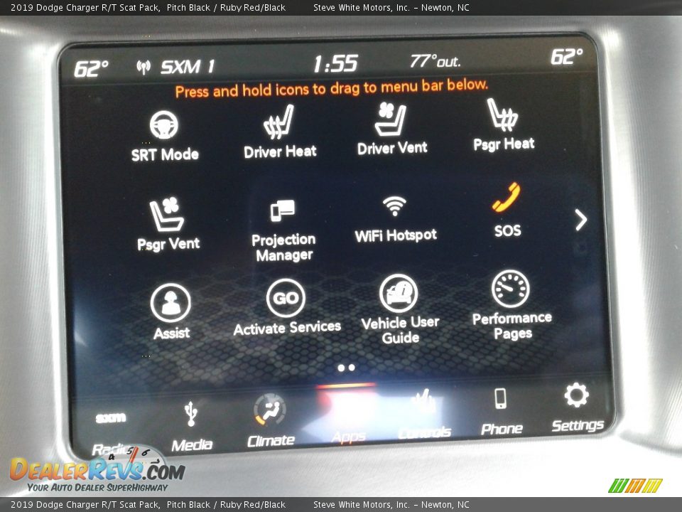 2019 Dodge Charger R/T Scat Pack Pitch Black / Ruby Red/Black Photo #25