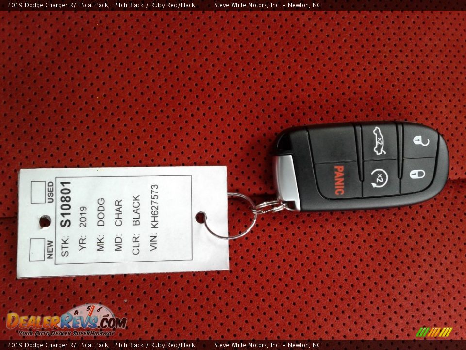 2019 Dodge Charger R/T Scat Pack Pitch Black / Ruby Red/Black Photo #35