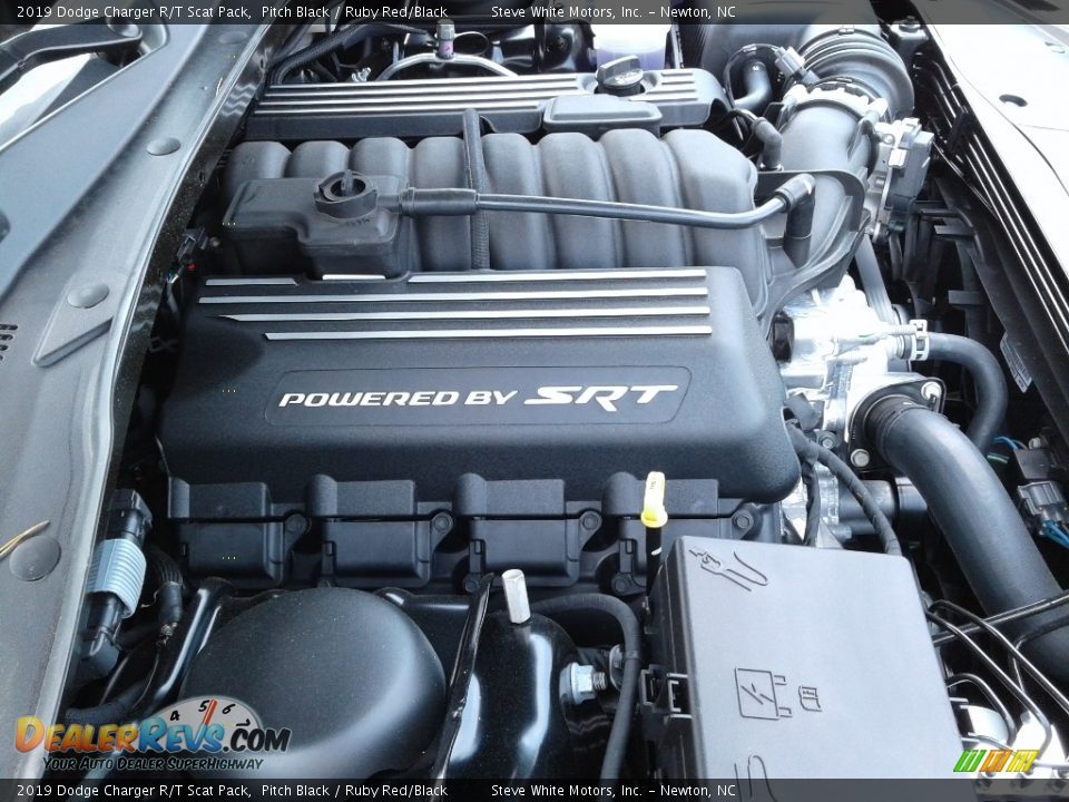 2019 Dodge Charger R/T Scat Pack Pitch Black / Ruby Red/Black Photo #36