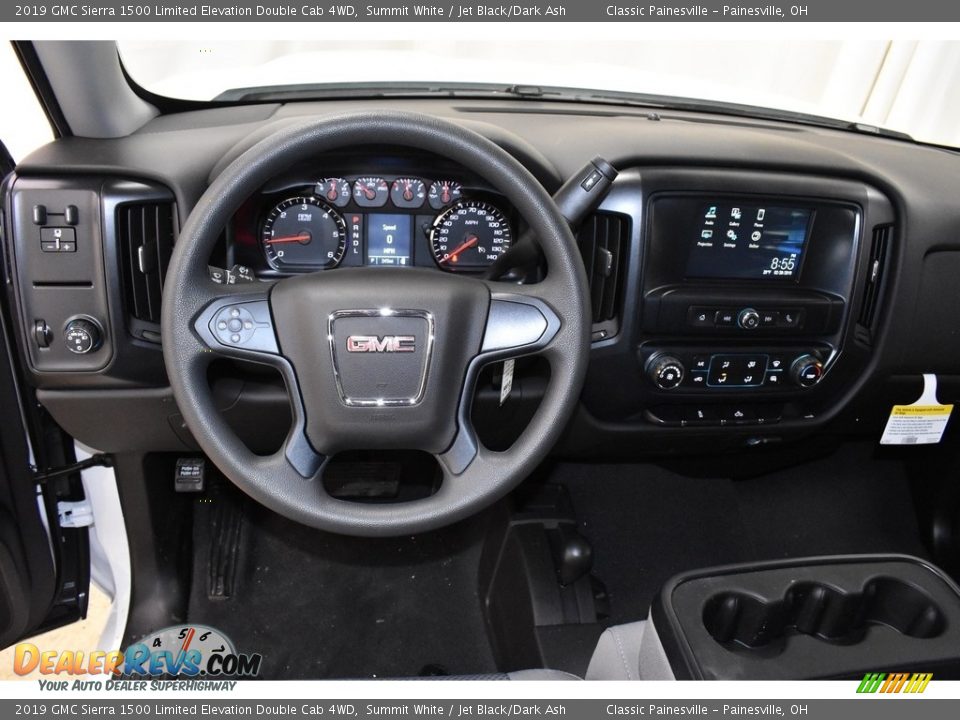 2019 GMC Sierra 1500 Limited Elevation Double Cab 4WD Summit White / Jet Black/Dark Ash Photo #8
