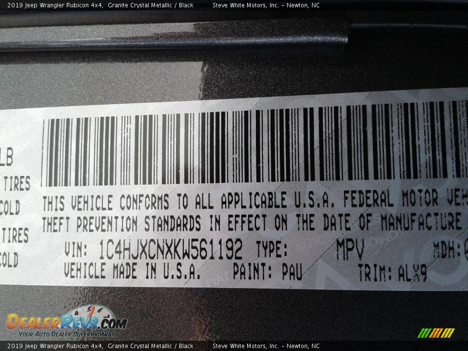 2019 Jeep Wrangler Rubicon 4x4 Granite Crystal Metallic / Black Photo #31