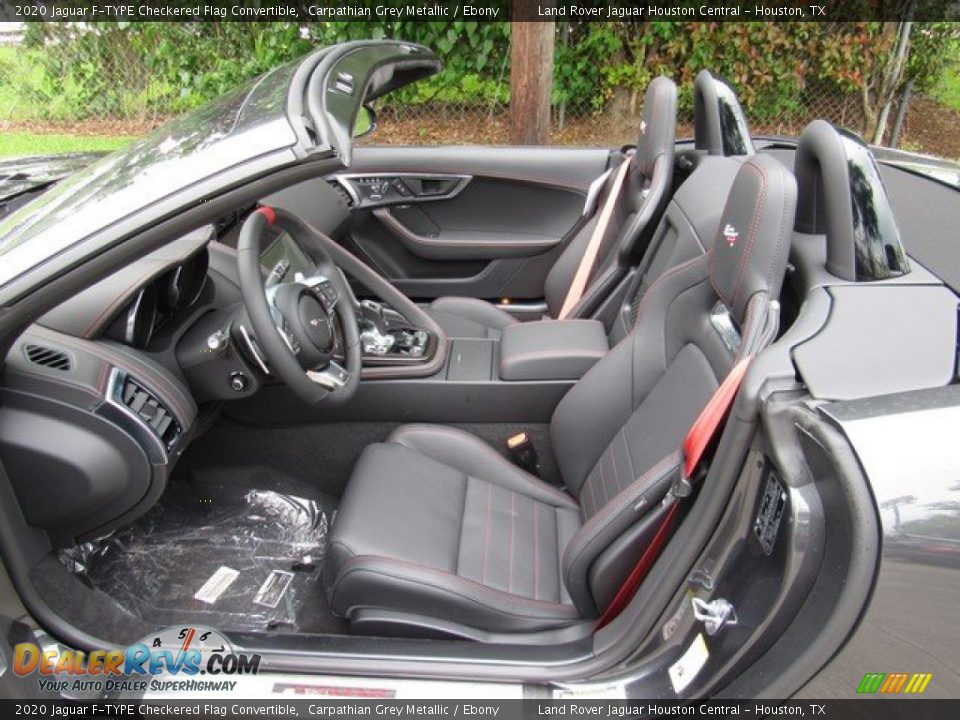 Ebony Interior - 2020 Jaguar F-TYPE Checkered Flag Convertible Photo #3