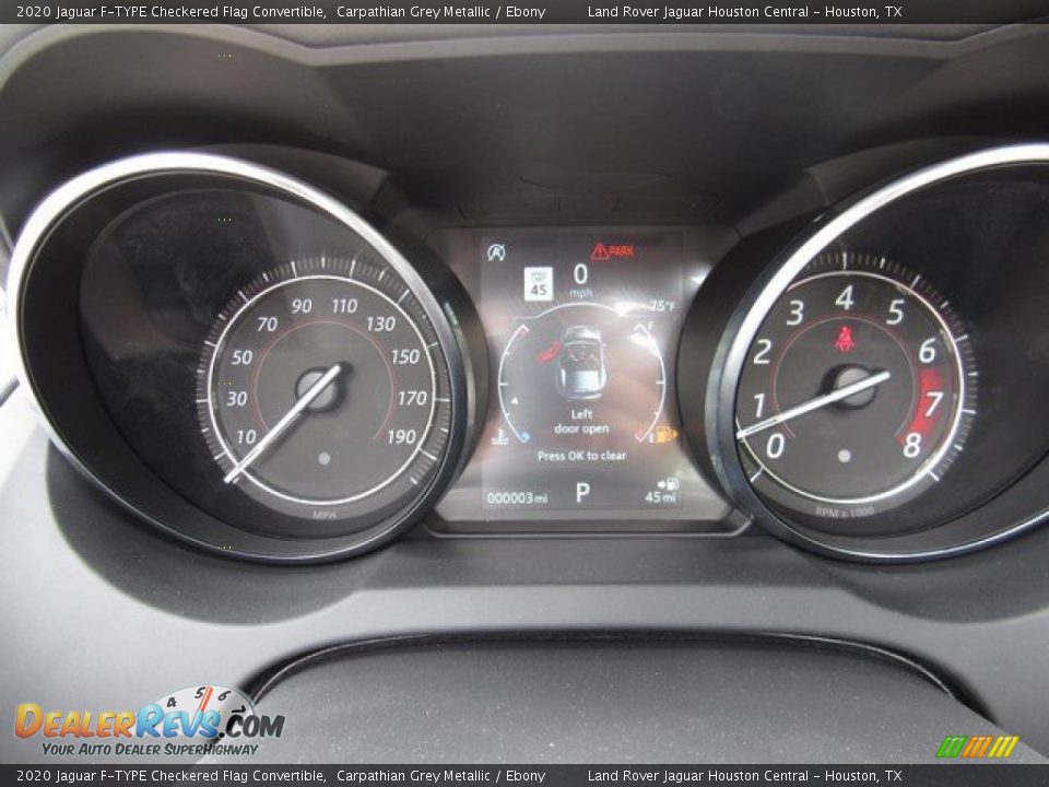 2020 Jaguar F-TYPE Checkered Flag Convertible Gauges Photo #25