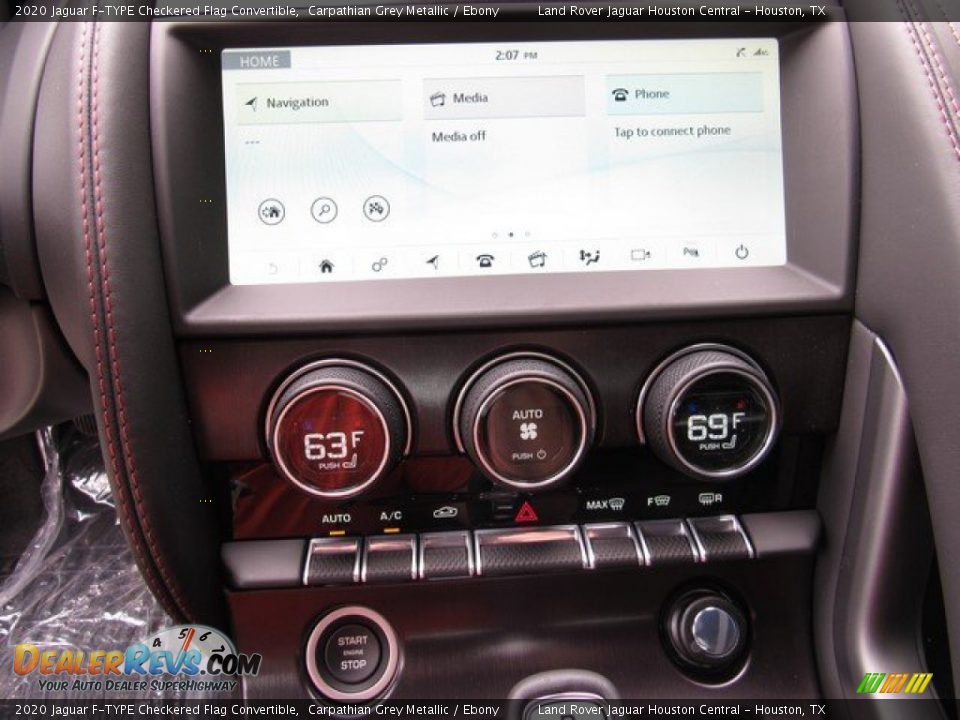 Controls of 2020 Jaguar F-TYPE Checkered Flag Convertible Photo #27