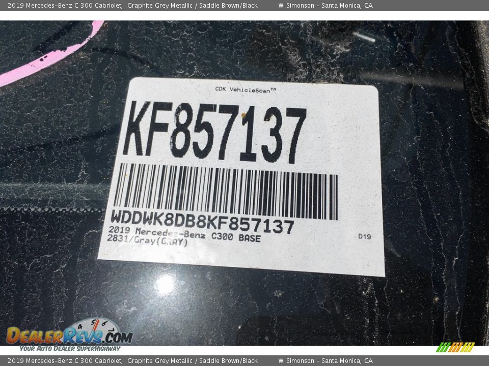 2019 Mercedes-Benz C 300 Cabriolet Graphite Grey Metallic / Saddle Brown/Black Photo #11