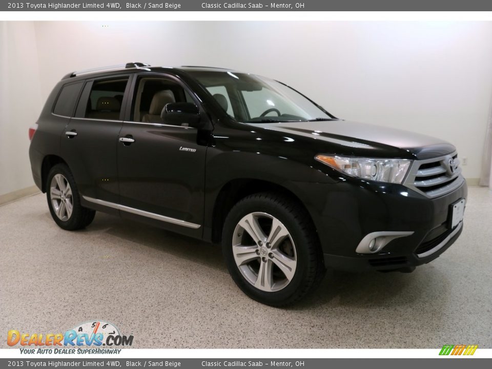 2013 Toyota Highlander Limited 4WD Black / Sand Beige Photo #1