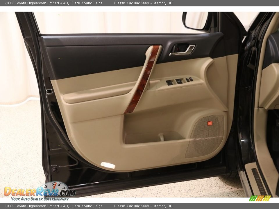 2013 Toyota Highlander Limited 4WD Black / Sand Beige Photo #4