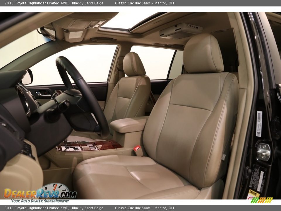 2013 Toyota Highlander Limited 4WD Black / Sand Beige Photo #6