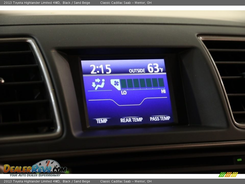 2013 Toyota Highlander Limited 4WD Black / Sand Beige Photo #10