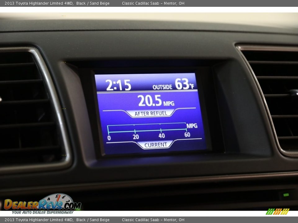 2013 Toyota Highlander Limited 4WD Black / Sand Beige Photo #11
