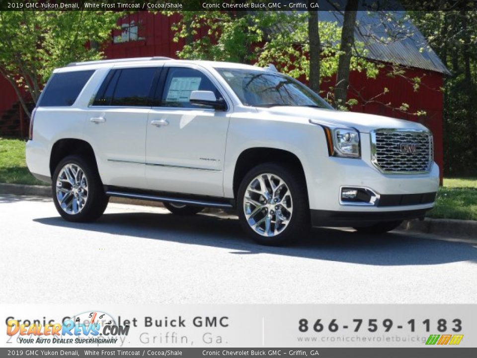 2019 GMC Yukon Denali White Frost Tintcoat / Cocoa/Shale Photo #1