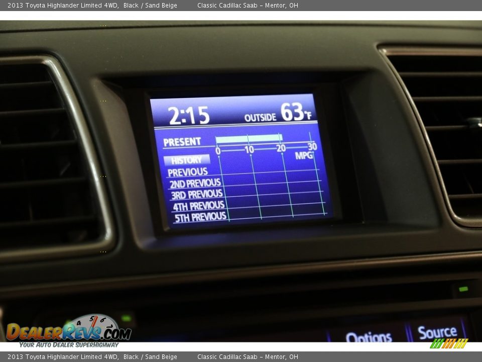 2013 Toyota Highlander Limited 4WD Black / Sand Beige Photo #14