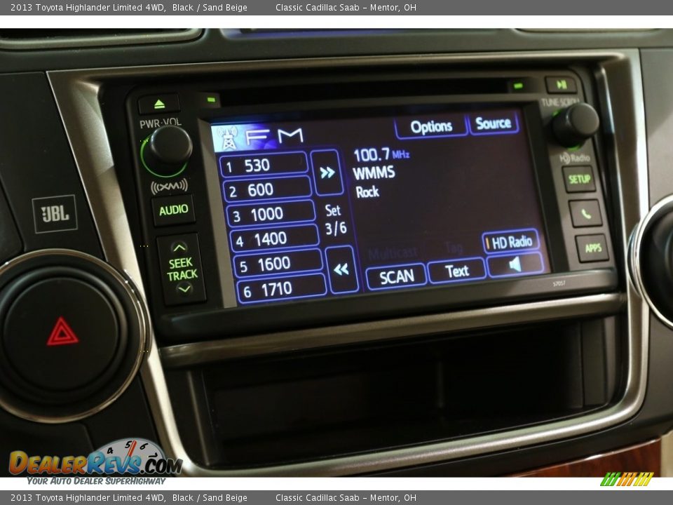 2013 Toyota Highlander Limited 4WD Black / Sand Beige Photo #16