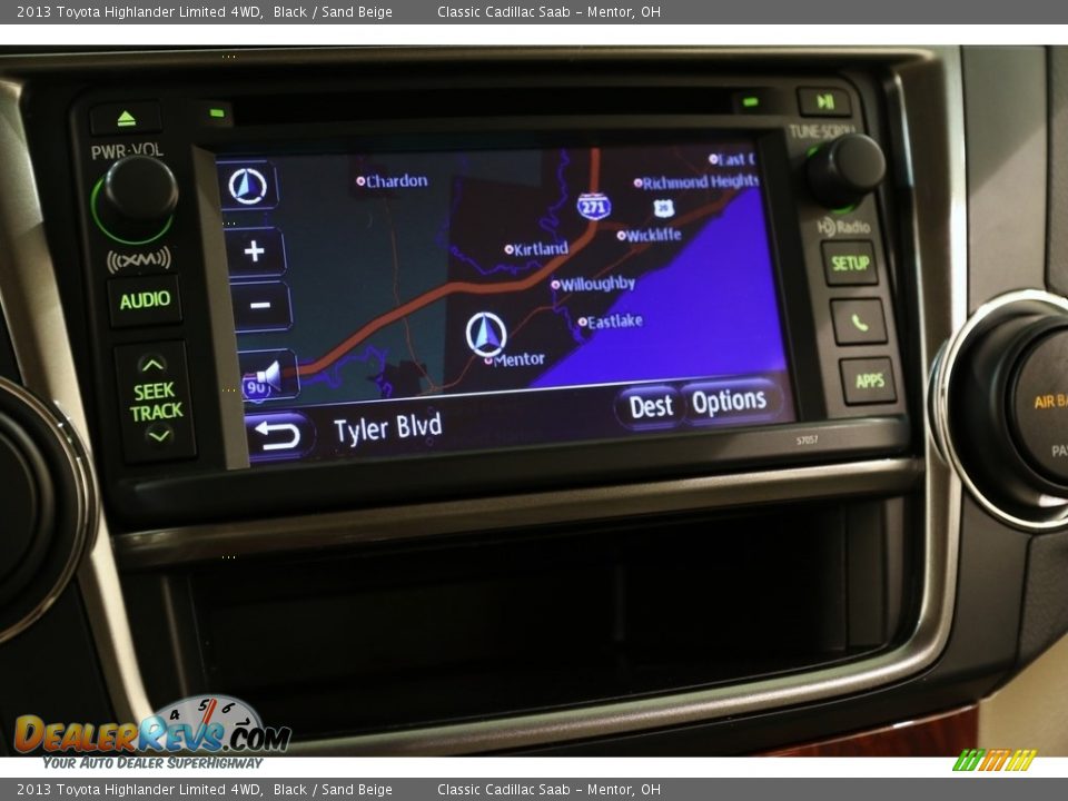 2013 Toyota Highlander Limited 4WD Black / Sand Beige Photo #21