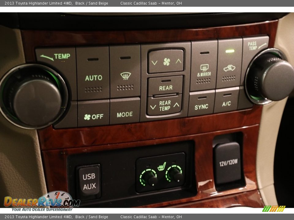 2013 Toyota Highlander Limited 4WD Black / Sand Beige Photo #22