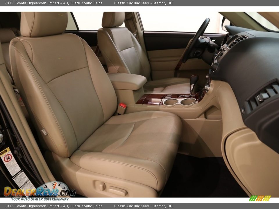 2013 Toyota Highlander Limited 4WD Black / Sand Beige Photo #25