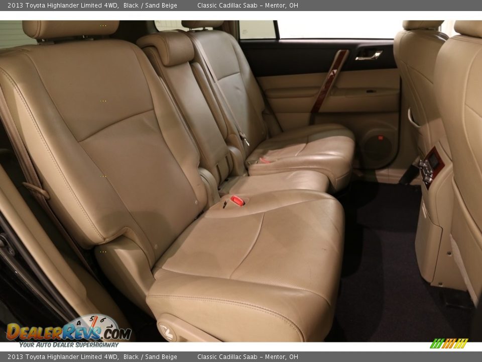 2013 Toyota Highlander Limited 4WD Black / Sand Beige Photo #26