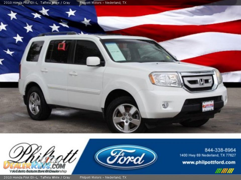 2010 Honda Pilot EX-L Taffeta White / Gray Photo #1