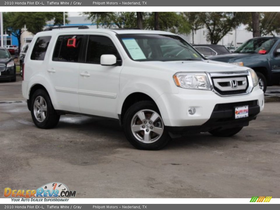 2010 Honda Pilot EX-L Taffeta White / Gray Photo #2