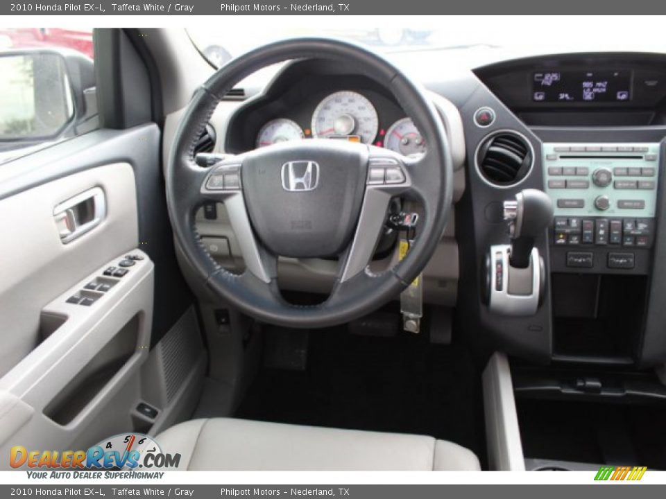 2010 Honda Pilot EX-L Taffeta White / Gray Photo #18