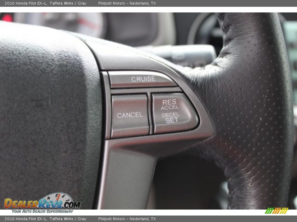 2010 Honda Pilot EX-L Taffeta White / Gray Photo #23