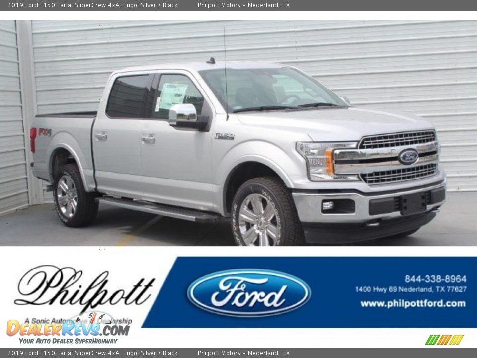 2019 Ford F150 Lariat SuperCrew 4x4 Ingot Silver / Black Photo #1