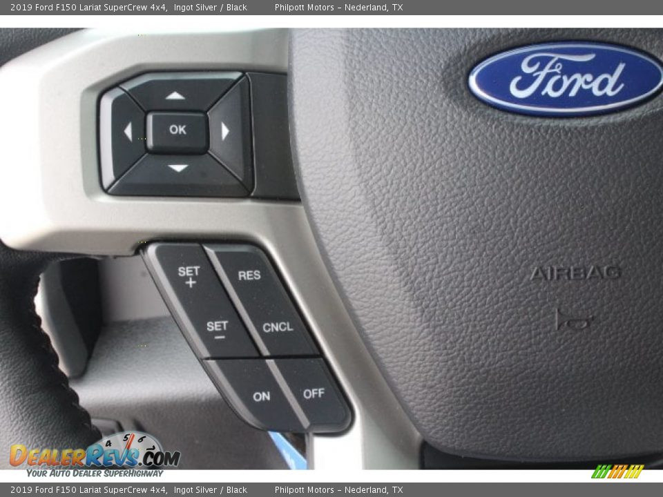 2019 Ford F150 Lariat SuperCrew 4x4 Ingot Silver / Black Photo #16