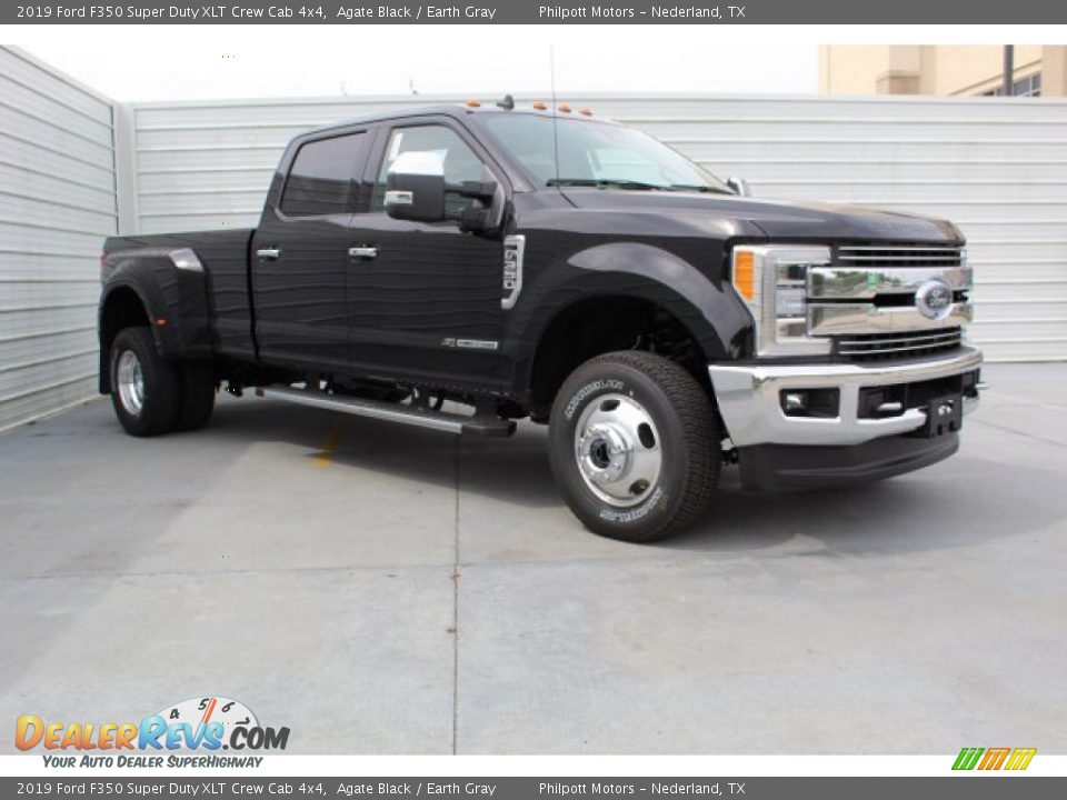 2019 Ford F350 Super Duty XLT Crew Cab 4x4 Agate Black / Earth Gray Photo #2