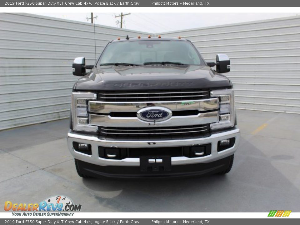 2019 Ford F350 Super Duty XLT Crew Cab 4x4 Agate Black / Earth Gray Photo #3